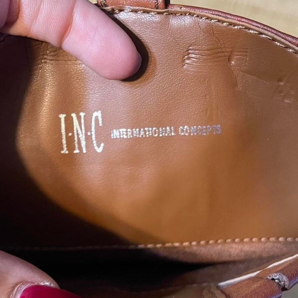 Inc International Concepts‎ Vintage Tall Caramel Brown Leather Riding Boots - Picture 2 of 4